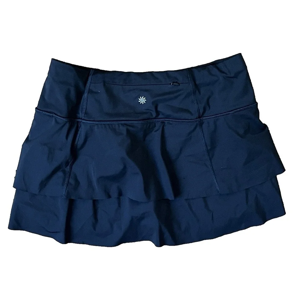 Athleta Momentum Black Tennis Zip Pocket Athletic Skort‎ Women's Medium
